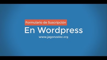 Formulario de Suscripcion en Wordpress con Mailchimp