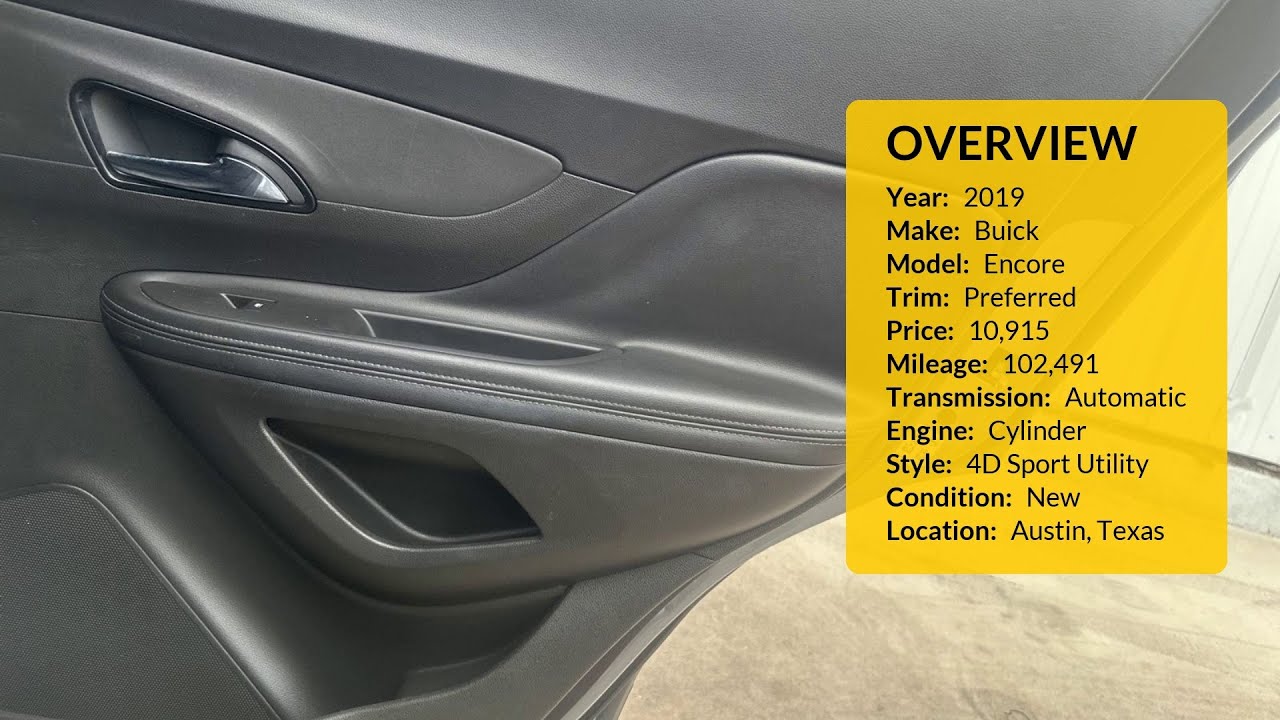 New 2019 Buick Encore for Sale in Austin, Texas — Car Under $10,915!