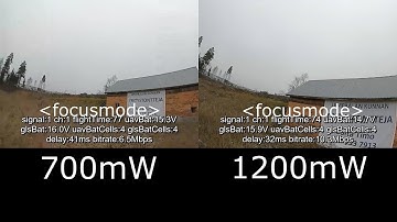 DJI Digital FPV System - 700mW vs 1200mW