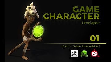 3D Game Character Timelapse | ZBrush, 3DCoat and Substance Painter  | pt 01