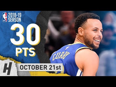 Stephen Curry Full Highlights Warriors vs Nuggets 2018.10.21 - 30 Points, 6 Ast