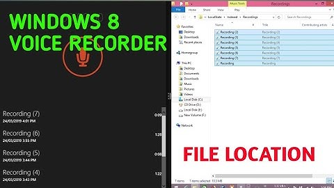 How to find windows 8 or 8.1voice recorder file location