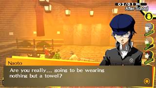 Persona 4 Golden | Reactions to Wearing Only a Towel In the TV World