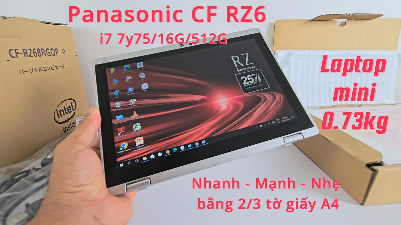 Panasonic CF RZ6 Fullbox i7 7y75. Ram 16G. SSD 512G. Laptop Mini Nhẹ 0 ...