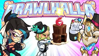 Brawlhalla 6th Anniversary Event! • All skins + Items + 1v1 Gameplay