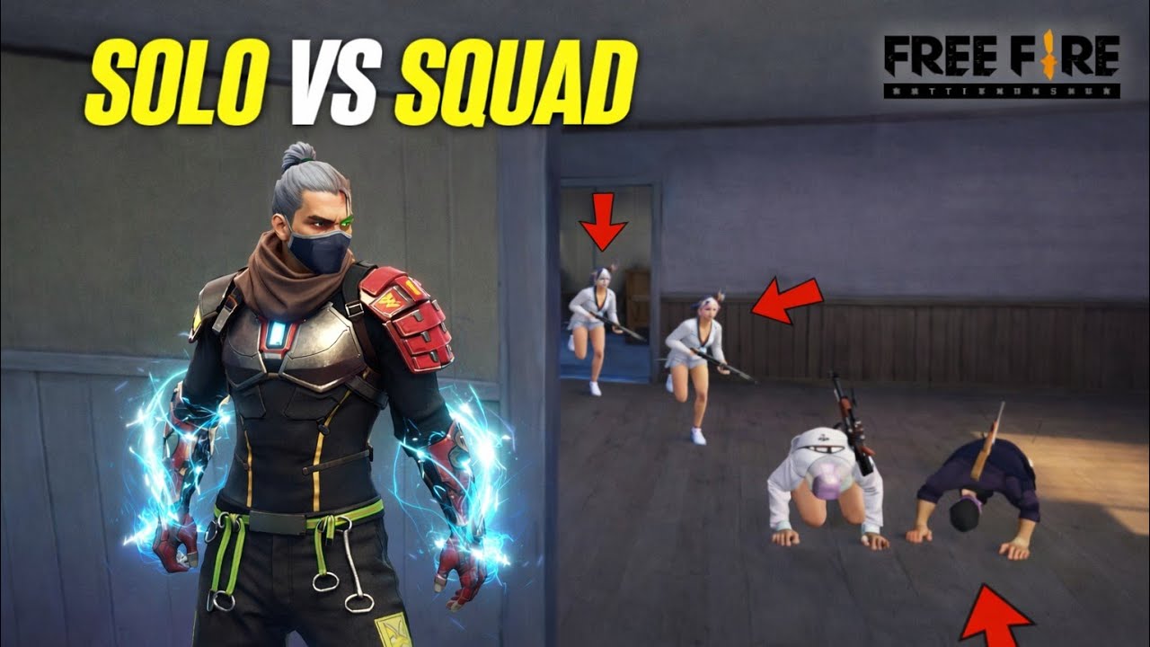 SOLO VS SQUAD BR RANKD GAMEPLAY IN GARENA FREE FIRE 🔥🔥🔥 - YouTube