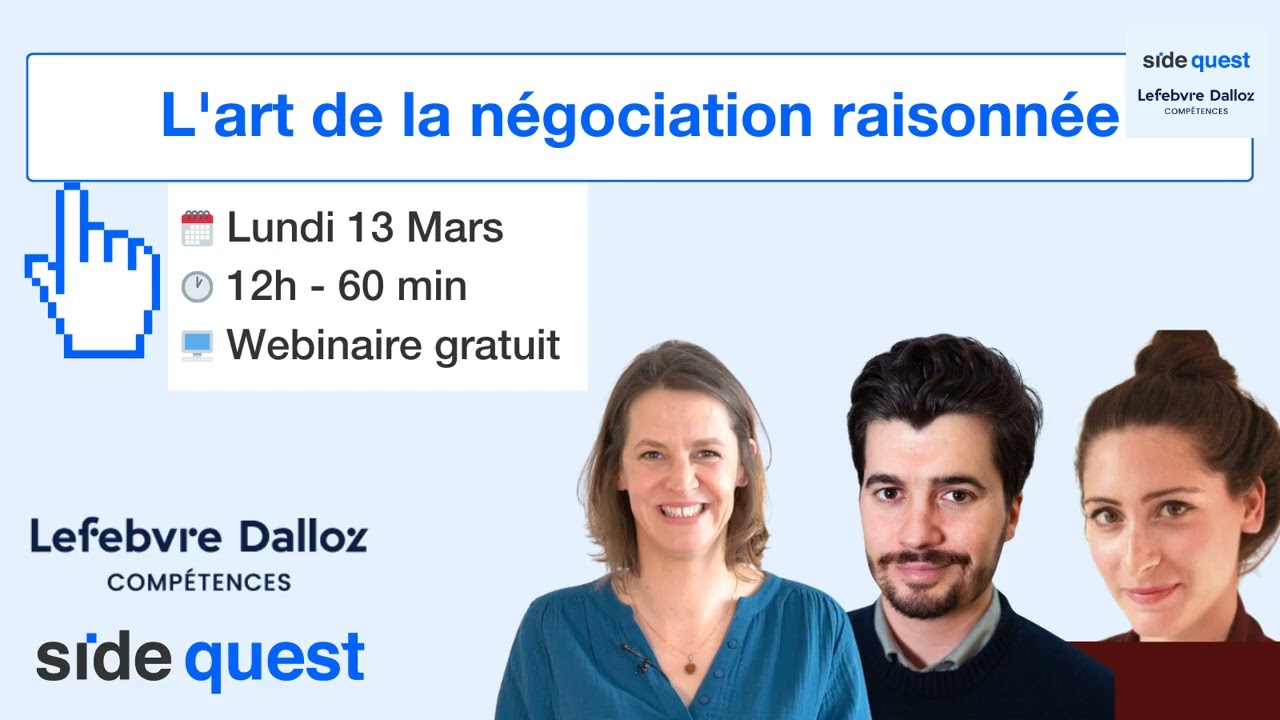 L'art de la négociation raisonnée - Webinaire 13/03/23