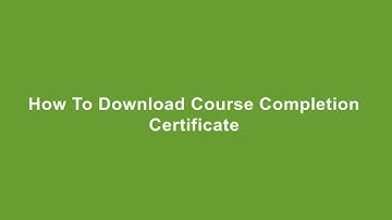 iLearn - How To Download Course Completion Certificate