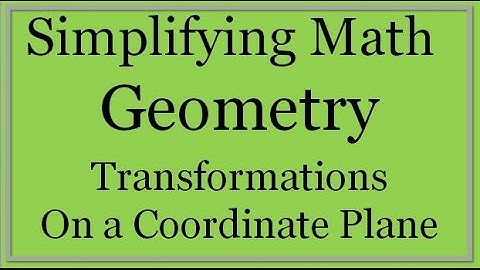Transformations on a Coordinate Plane (Simplifying Math)