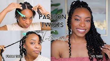 SIMPLE & EASY PASSION TWISTS TUTORIAL (crochet/rubber band method) | INSTALL IN JUST A FEW HOURS!!