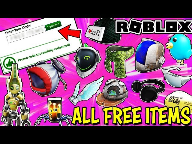ALL FREE ITEMS ON ROBLOX (WORKING JANUARY 2020) - Promo Codes, Event Items,  Gift Cards & More 