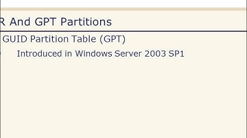 19 MBR and GPT Partitions