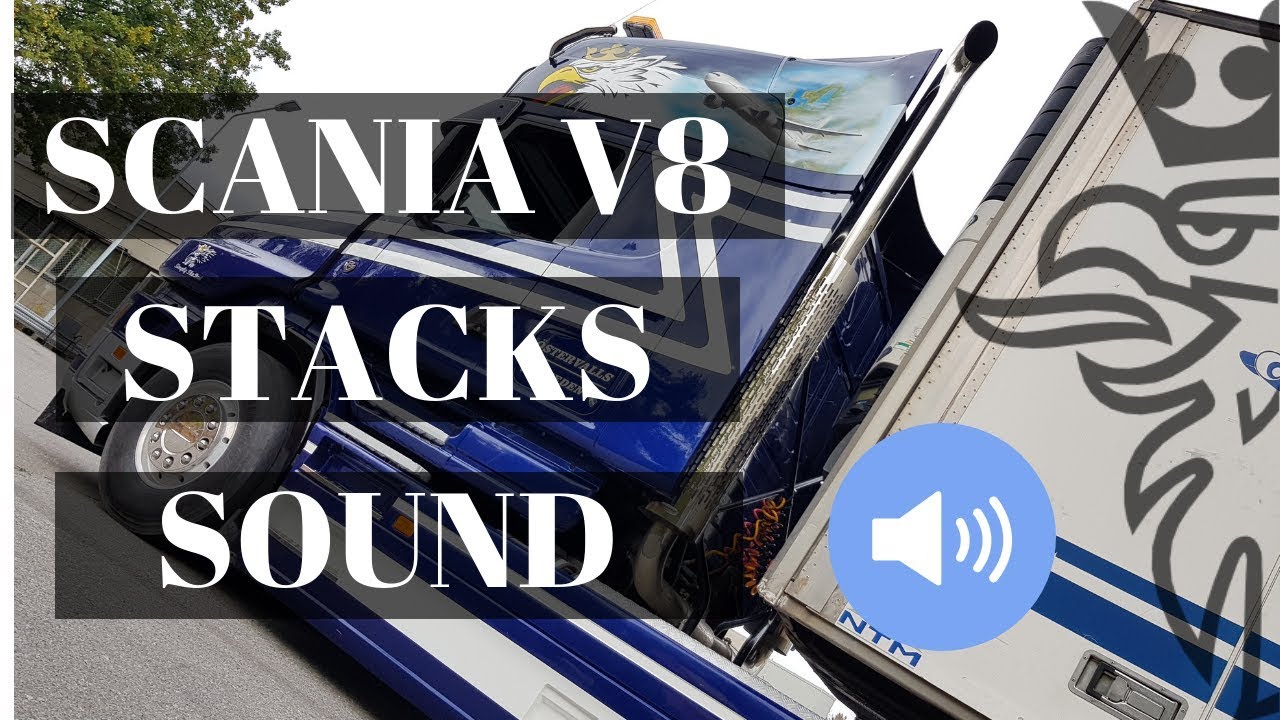 #41 Amazing Scania V8 sound from straight piped stacks.  GoPro view on stacks, only for V8 fans!!!