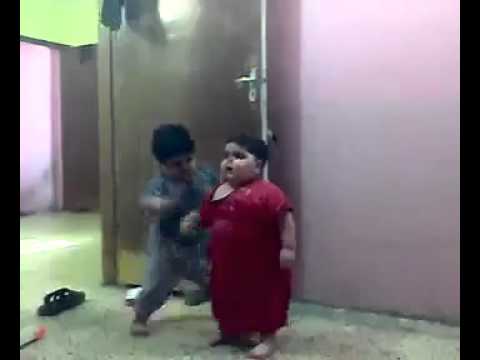 Fat arab kids fighting