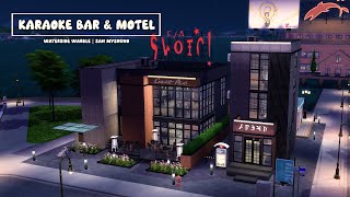 Karaoke Bar & Motel 🎤 |The Sims 4 Party Essentials Kit 🪩 | Stop Motion Build | No CC