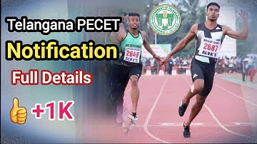 telangana pecet notification | 2022 to 2023 | important dates | fulldetails| @srinupetcreations