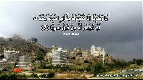 يَا زَكَرِيَّا إِنَّا نُبَشِّرُكَ بِغُلَامٍ اسْمُهُ يَحْيَى. حالات واتس اب القارئ عبدالله موسى