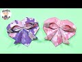 【折り紙】ふっくらリボン付きのかわいいハート Origami Heart with bow【音声解説あり】 / ばぁばの折り紙