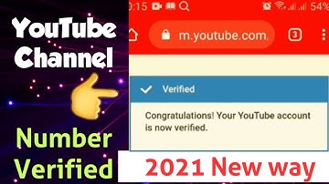 How to verified youtube channel 2021 | ইউটিউব চ্যানেল ভেরিফাই করার নিয়ম | Number vefiried youtube