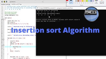 C++ : Insertion sort technique + Algorithm in C++ | Sorting array in Ascending/Descending order Urdu