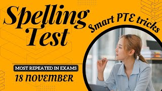 PTE Spellings Practice TEST  | spelling pte practice most repeated 2023 | pte spelling test