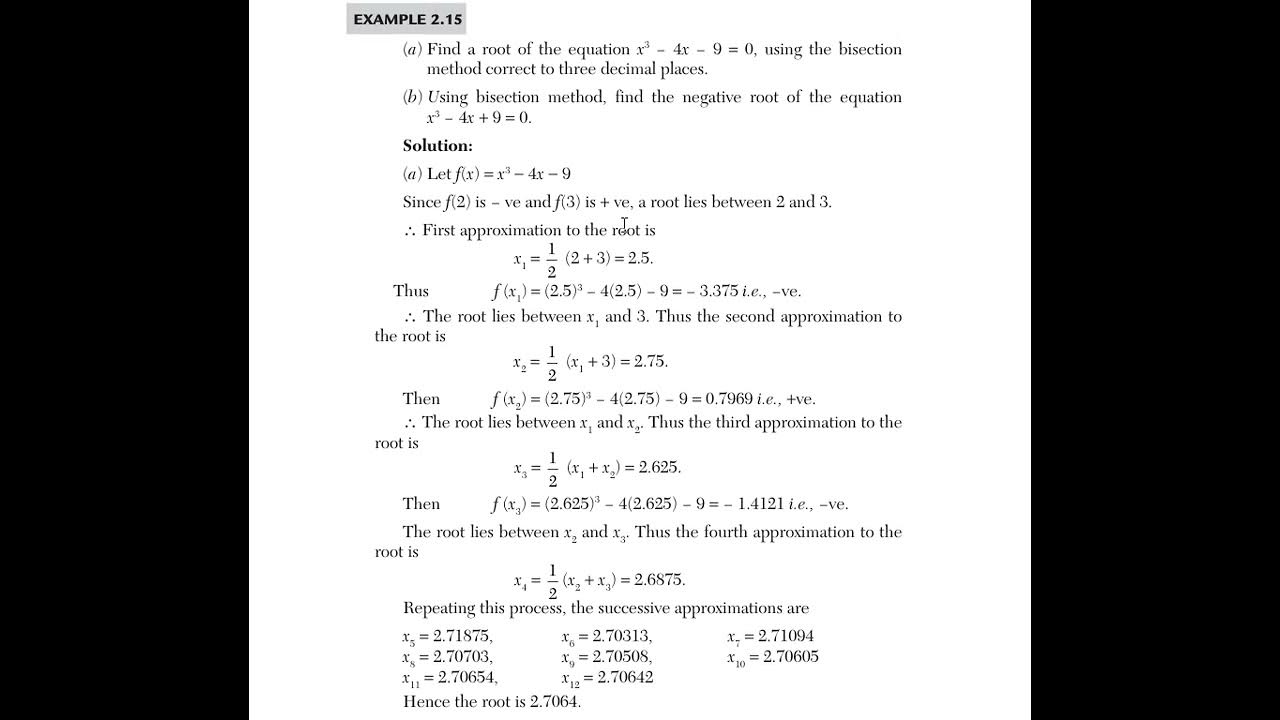 Roots of Equations using Bisection Method - Numerical Methods Walk ...