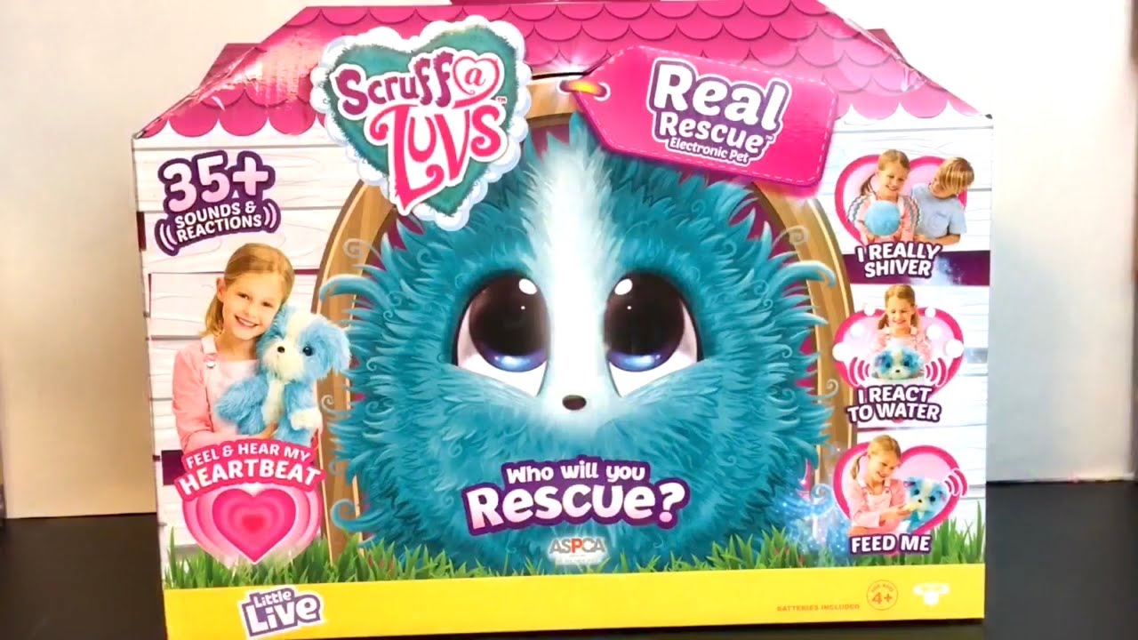 Scruff-a-Luvs Pink Real Rescue Electronic Pet toy with heartbeat Brand New 