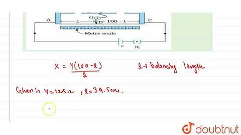 In a metre bridge [Fig. 3.27], the balance point is found to be at 39.5 |Class 12 PHYSICS | Doubtnut