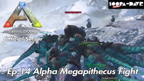 Ep.14 Alpha Megapithecus Fight Ark Survival Evolved Official Server Lets Play