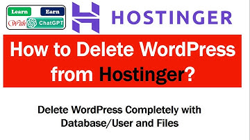 how to Delete WordPress website from Hostinger 2023? wordpress website delete kaise kare