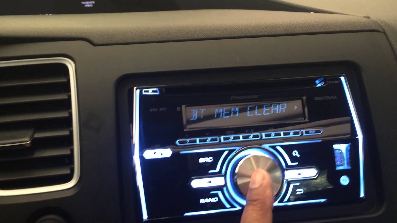 How To Clear The Bluetooth Memory And Setup A New Phone On A 2014 Pioneer Radio And Set Clock.