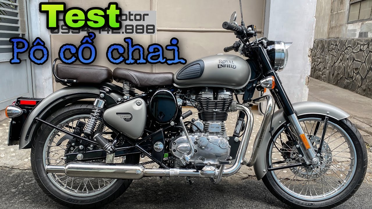 Royal Enfield Classic 500/350 độ pô cổ chai inox 3.4 l... - youtube