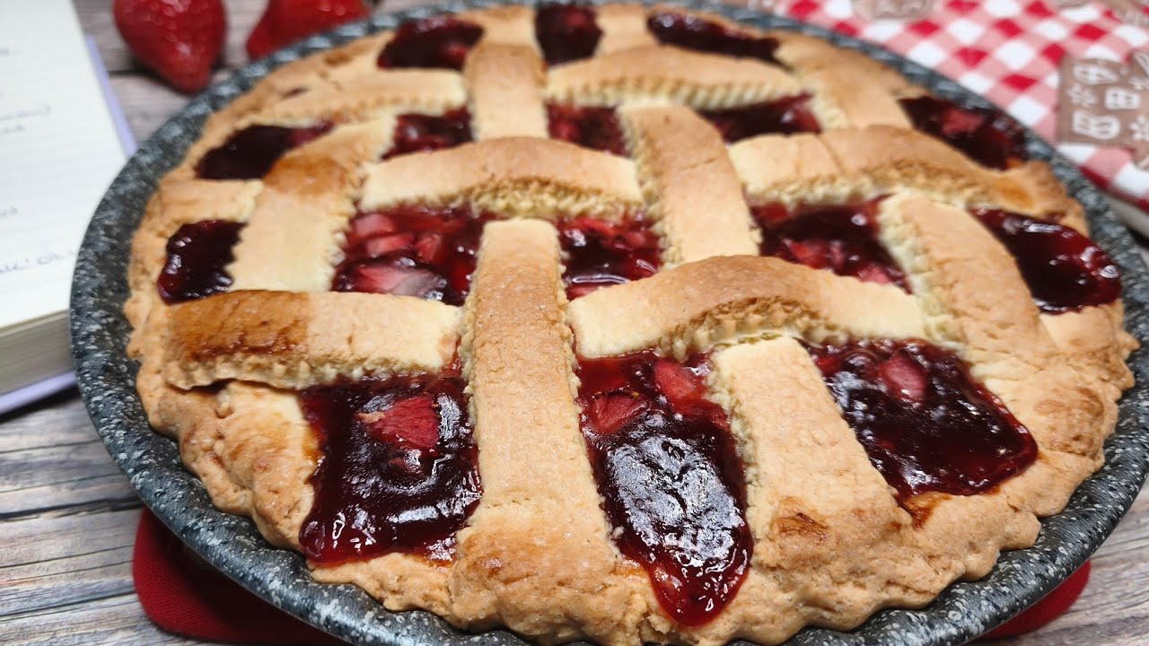 Crostata alle 🍓 FRAGOLE 🍓 il dolce perfetto per la Festa della Donna 