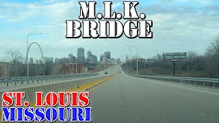 Martin Luther King Bridge - St. Louis - Missouri - 4K Infrastructure Drive