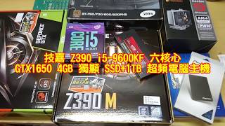 技嘉 Z390 i5-9600KF 六核心 GTX1650 4GB 獨顯 SSD+1TB 超頻電腦主機