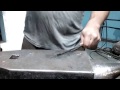 Blacksmith lifehack heating of metal by using a simple hammer