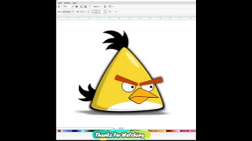How to Draw Chuck from Angry Birds | Easy Drawings|Coreldraw #angrybirds #coreldraw #drawing #shorts