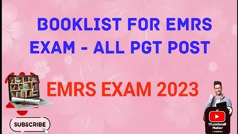 EMRS booklist for all PGT posts | EMRS EXAM के लिए booklist general part #emrs #emrs2023 #emrspgtcs