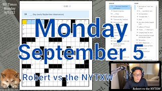 Classic theme with a fun revealer [0:13/2:36]  ||  Mon 9/5/22 New York Times Crossword