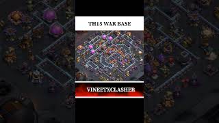 Only 1 Star TH15 War Base Anti Root Rider Anti Dragon(Clash of Clans) #th15legendbaselink