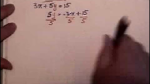 Rearranging equations.