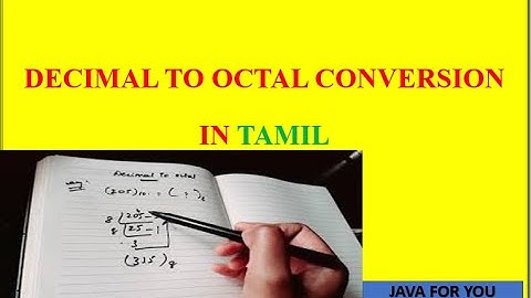 Decimal to Octal conversion in Tamil|digital electronics in tamil|number system in tamil