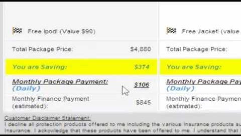Success Tip 4 (Part2)  - Presenting a Finance Menu