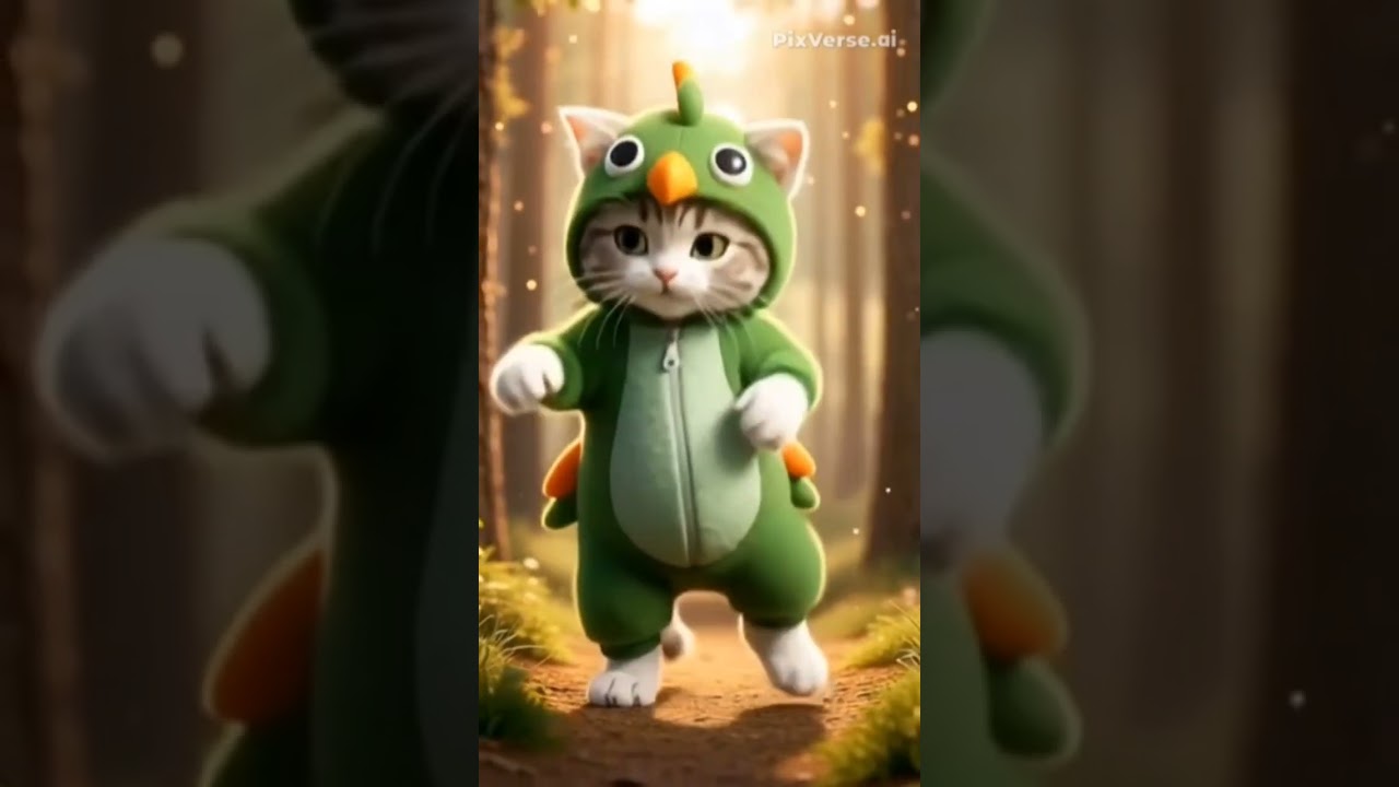 Little cat doing dubki dance in style! 💃🐱💦