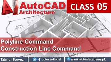 AutoCAD Polyline Command | XL Command | AutoCAD Construction Line Command 05