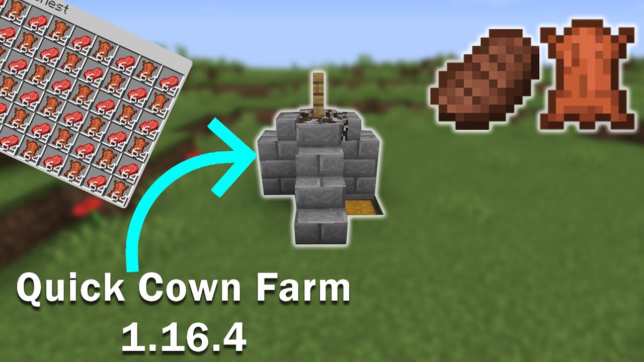 How To Make a Cow Farm in Under 2 Mins??! Minecraft 1.16.4 YouTube
