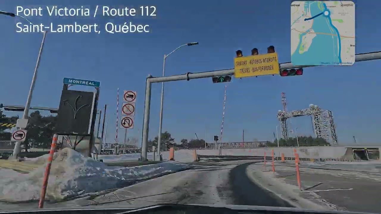 4K Timelapse | 2026 FEB | Brossard to Montréal via Pont Victoria