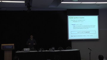 Jan 14 Henry Yuen. "Anchoring games for parallel repetition" (Part 1)