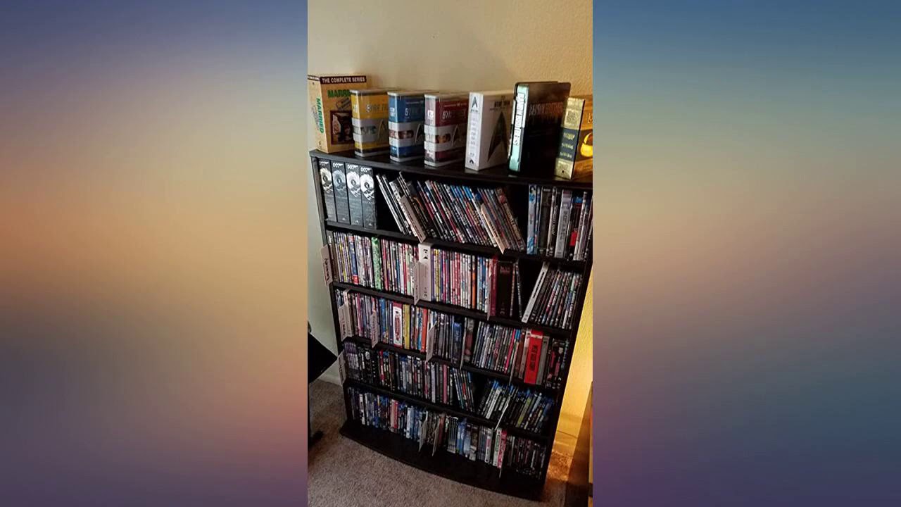 Sauder Multimedia Storage Tower, Cinnamon Cherry finish review YouTube