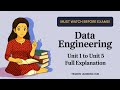 Data Engineering Unit 1 to 5 Full Explanation ✅ | Must Watch Before Exams! ✨ | Tegron Learning Hub